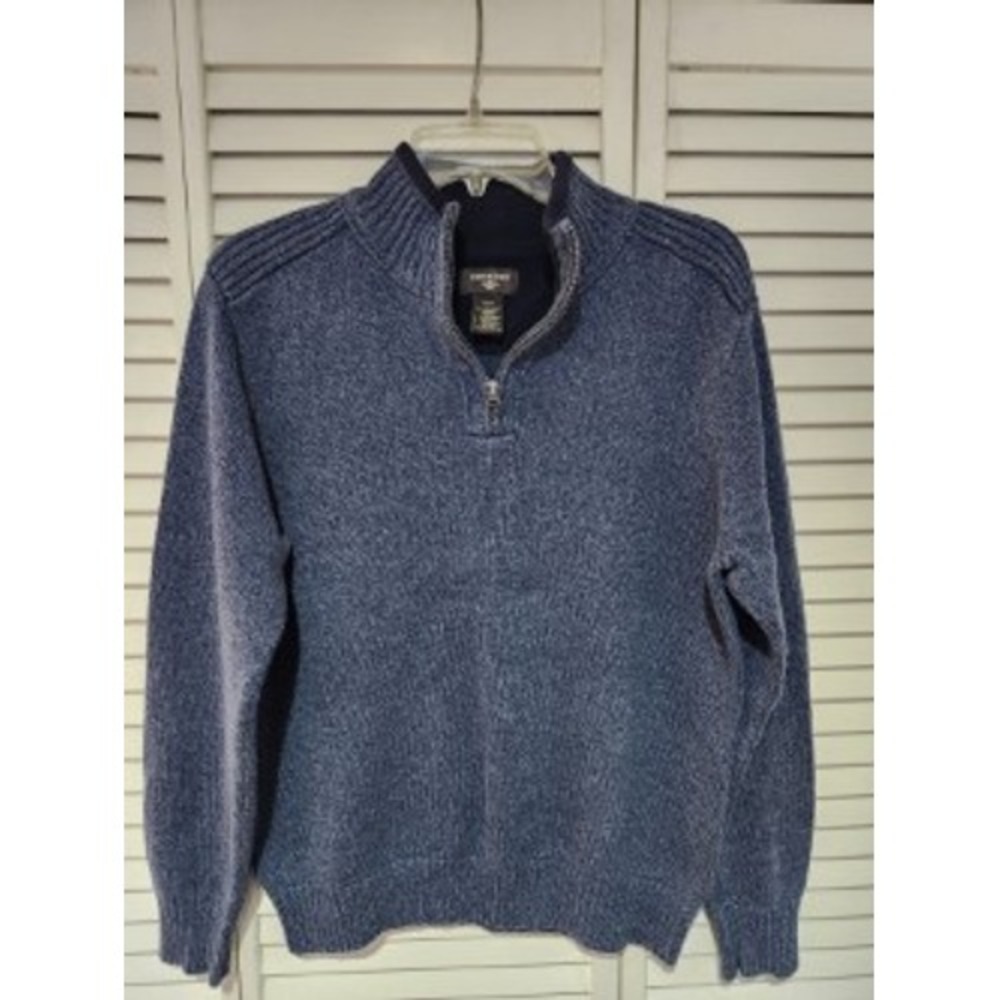 Dockers Men's/Women's Blue Quarter-Zip Turtleneck Sweater
